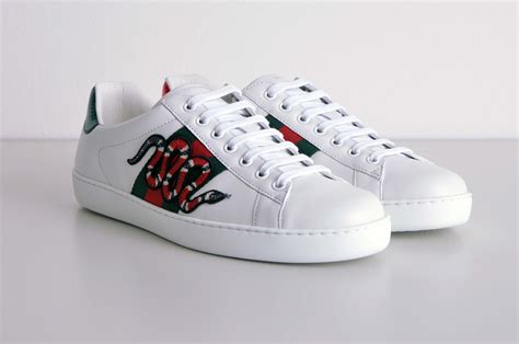 gucci snake tenis|Gucci embroidered sneakers.